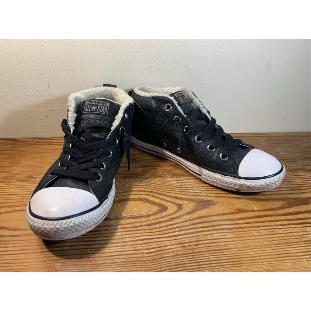 Converse Sherpa Lined Chuck Taylor All Star CTAS Street Mid 640547C Black SZ 6